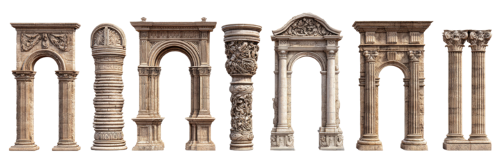 Ornate Stone Arches and Columns