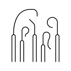 angiography catheter cardiology line icon vector illustration