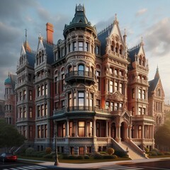 Fototapeta premium Historic City Mansion Apartments