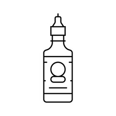 sriracha condiment line icon vector illustration