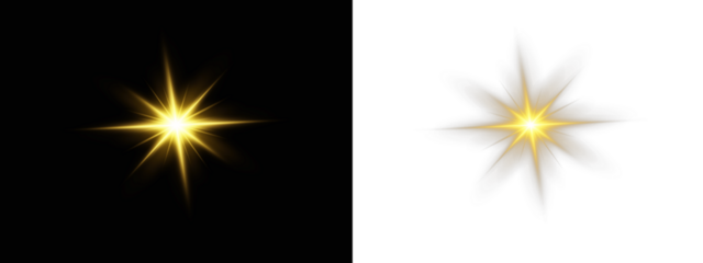 Png yellow light effect reflections, neon illumination in yellow colors. Bright light lens. Png spotlight spark. Stadium Lighting. Sunlight, Shiny stars, glowing sparks. Vector