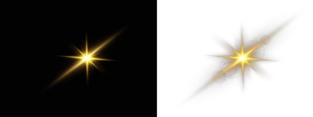 Png yellow light effect reflections, neon illumination in yellow colors. Bright light lens. Png spotlight spark. Stadium Lighting. Sunlight, Shiny stars, glowing sparks. Vector