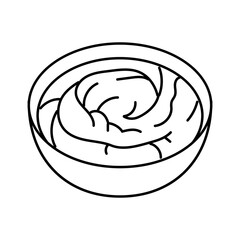 hummus condiment line icon vector illustration