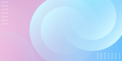 Abstract background. Blue and pink gradient. Circle effect style. Modern minimalist. Eps 10