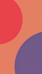 An orange and purple abstract background with a half circle.