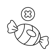 limit sugary foods drinks line icon vector illustration