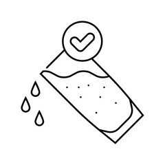 drinking plenty of water oral care line icon vector illustration