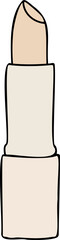 A hand drawn illustration of lipstick beauty product makeup

