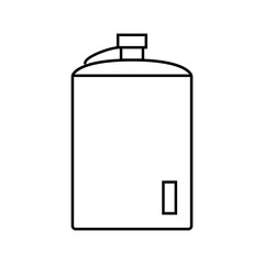 hip flask titanium ultralight line icon vector illustration