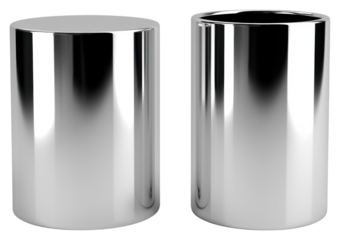 PNG Cylinder aluminium silver bottle.