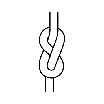 figure eight nautical knot line icon vector illustration
