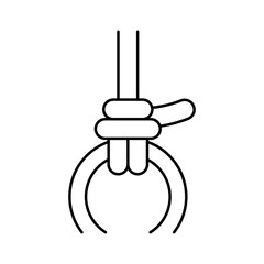 anchor hitch fisherman knot line icon vector illustration
