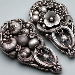 Materials Celluloid rhodium trim (2)