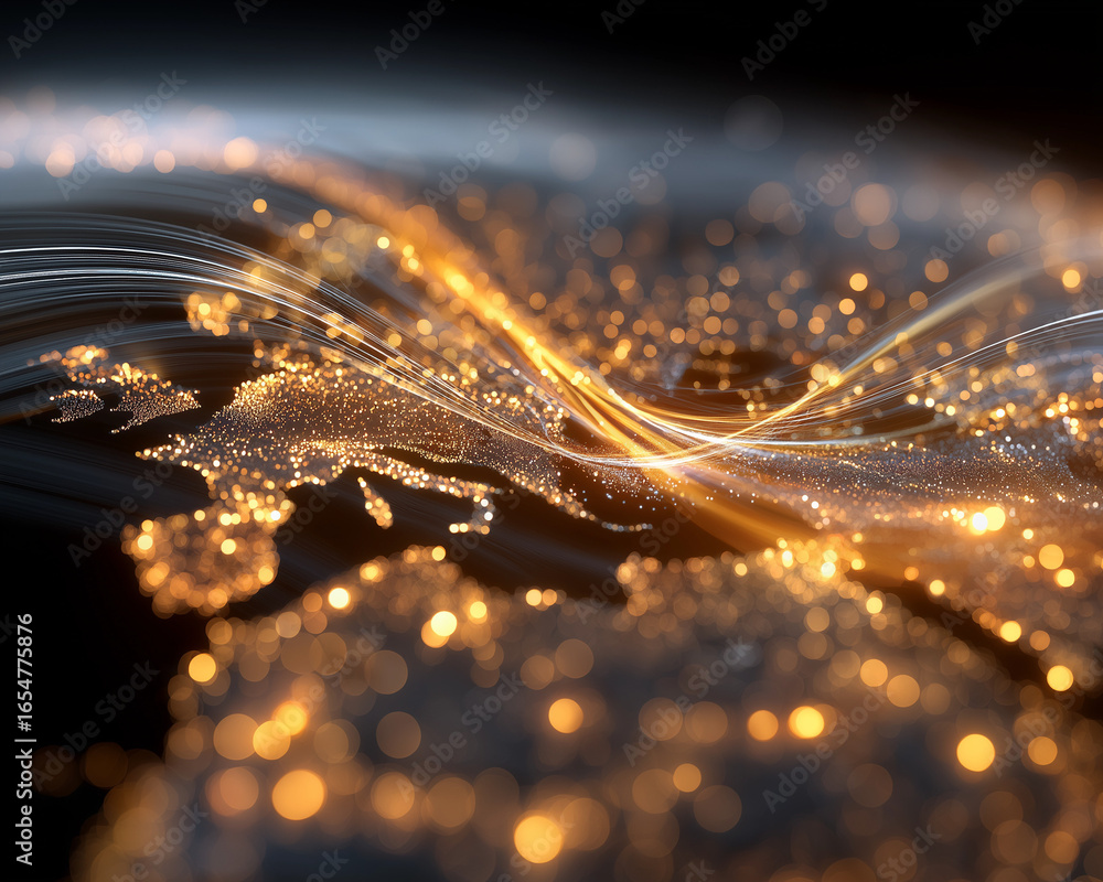 Aufkleber global connectivity: abstract rendering of global interconnectedness.