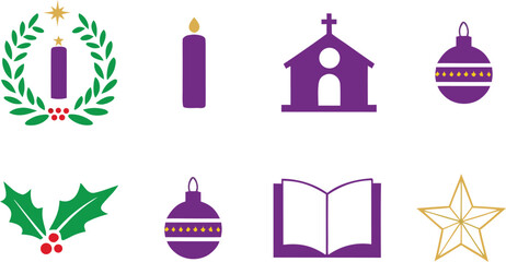 First Advent Sunday Candle Illustration. First Advent Sunday Celebration Candle Artwork. Spiritual First Advent Sunday Religious Design. Festive First Advent Sunday Wreath Illustration