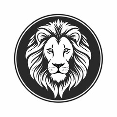 Lion in Circle Logo Template vector. Lion Circle Logo Stock Illustrations