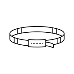 slings rock climbing line icon vector illustration