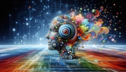 artificial intelligence ai hallucinating dreams fantasy glitch twisted illusion