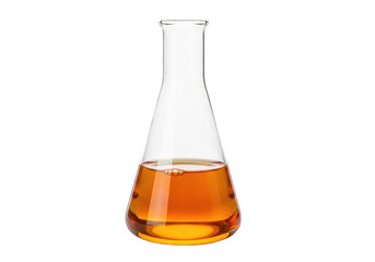 Erlenmeyer flask with orange liquid isolated on transparent background transparent background indoor, outdoor, no people, keyword 30