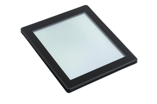 Portable electronic reader isolated on transparent background