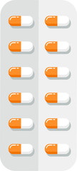 Pharmaceutical capsules in Blister Pack Illustration