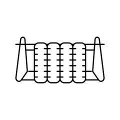 fuel canister lawn equipment line icon vector illustration