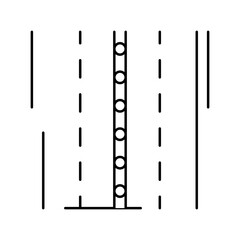 lane dividers highway road line icon vector illustration