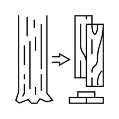 wood cutting frame construction line icon vector illustration