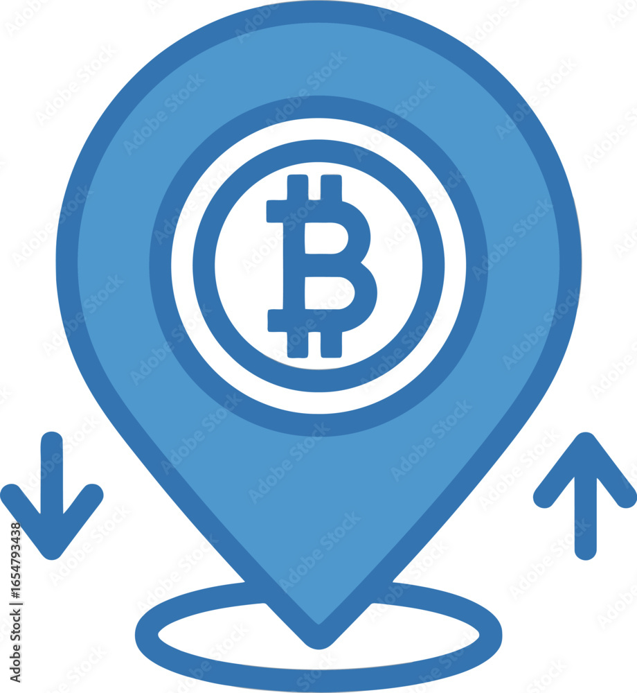 Poster minimalist location pin icon design with clean lines and versatile color options for navigation and 