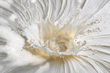 Abstract milk splash, creamy texture, white and beige tones