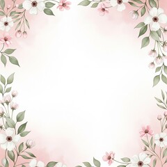 Fototapeta premium pink flower frame