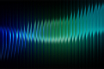 Abstract Light Wave in Emerald and Blue Tones under transparent glass texture