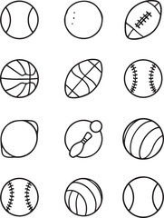 Fototapeta premium sport balls set