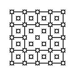 error correction quantum computer line icon vector illustration