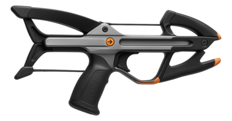 Folding crossbow with a collapsible design for easy transport in outdoor adventures