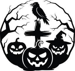 Obraz premium Halloween Pumpkin SVG