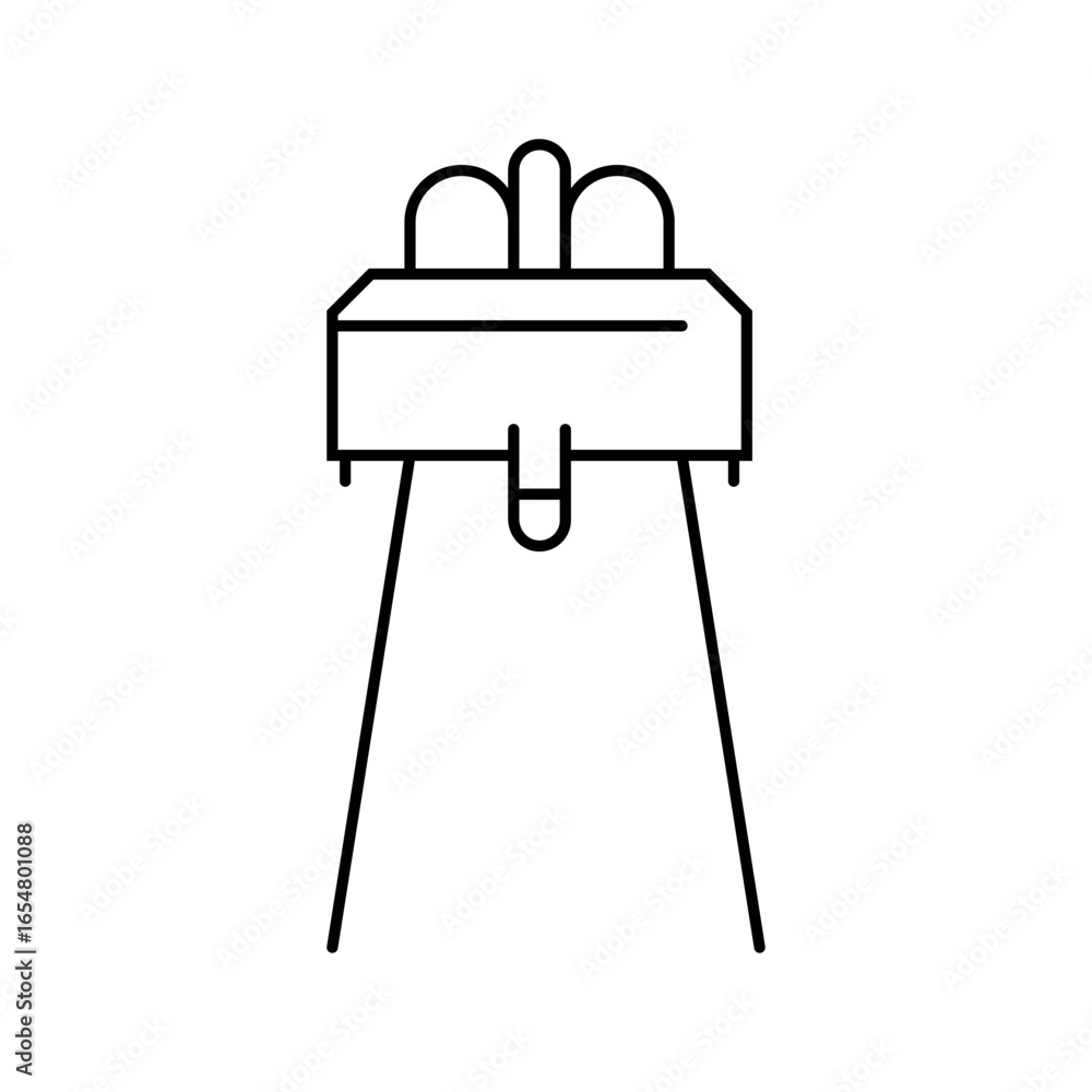 Poster infrared sensor module line icon vector illustration