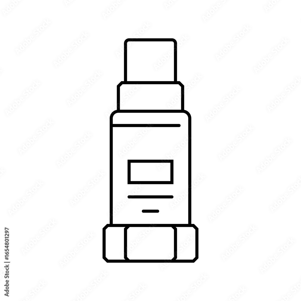 Poster vibration sensor module line icon vector illustration