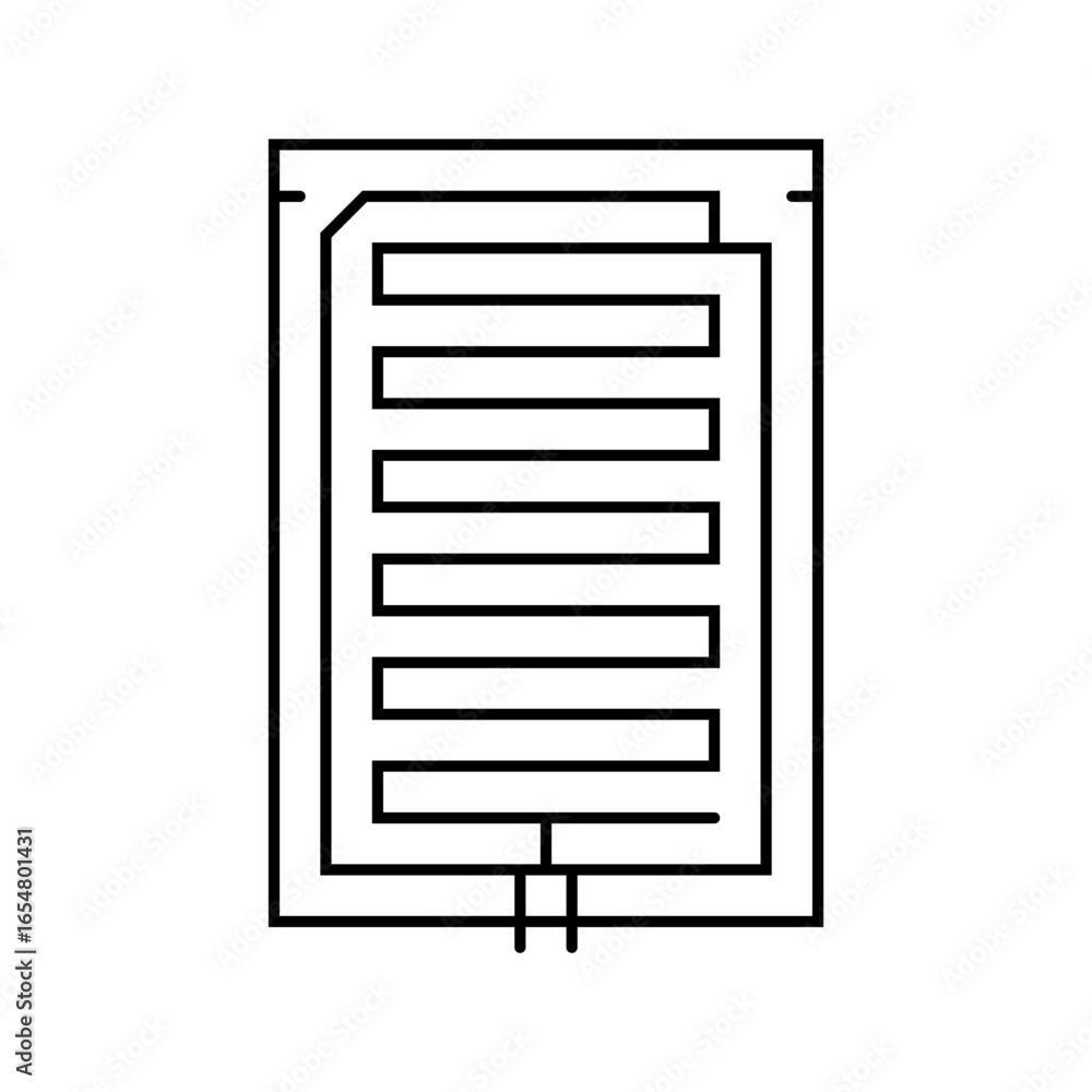 Poster rain detection sensor line icon vector illustration