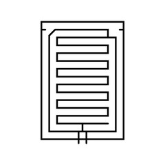 rain detection sensor line icon vector illustration