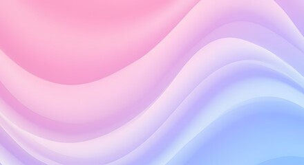A dreamy pastel background with soft waves transitioning from pink to blue in a smooth gradient effect