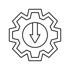 easy installation line icon vector illustration