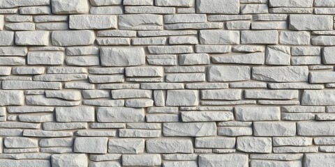 Fototapeta premium Abstract gray stone wall texture; seamless medieval rock strata background, historical, pattern
