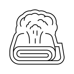 breathable fabric line icon vector illustration