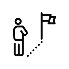 goal way outline icon vector design good for web or mobile app