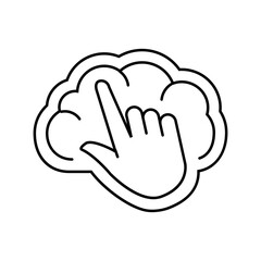 Obraz premium soft touch line icon vector illustration