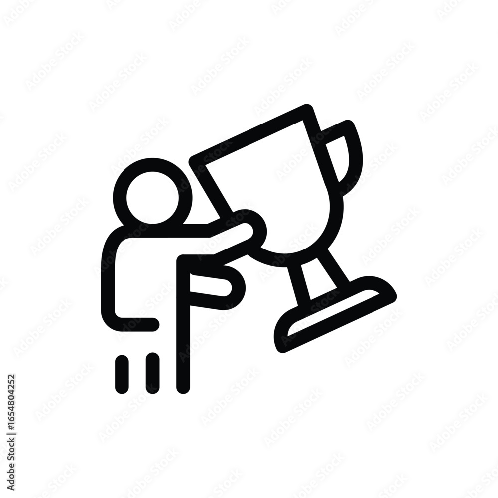 Poster winner outline icon vector design good for web or mobile app