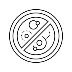 hypoallergenic line icon vector illustration