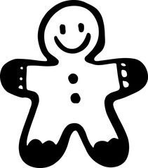 A hand drawn illustration of gingerbread Christmas holidays