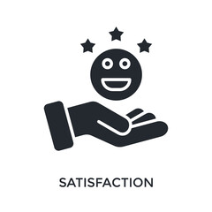 Satisfaction Icon Glyph Style. Vector Illustration For Graphic Design